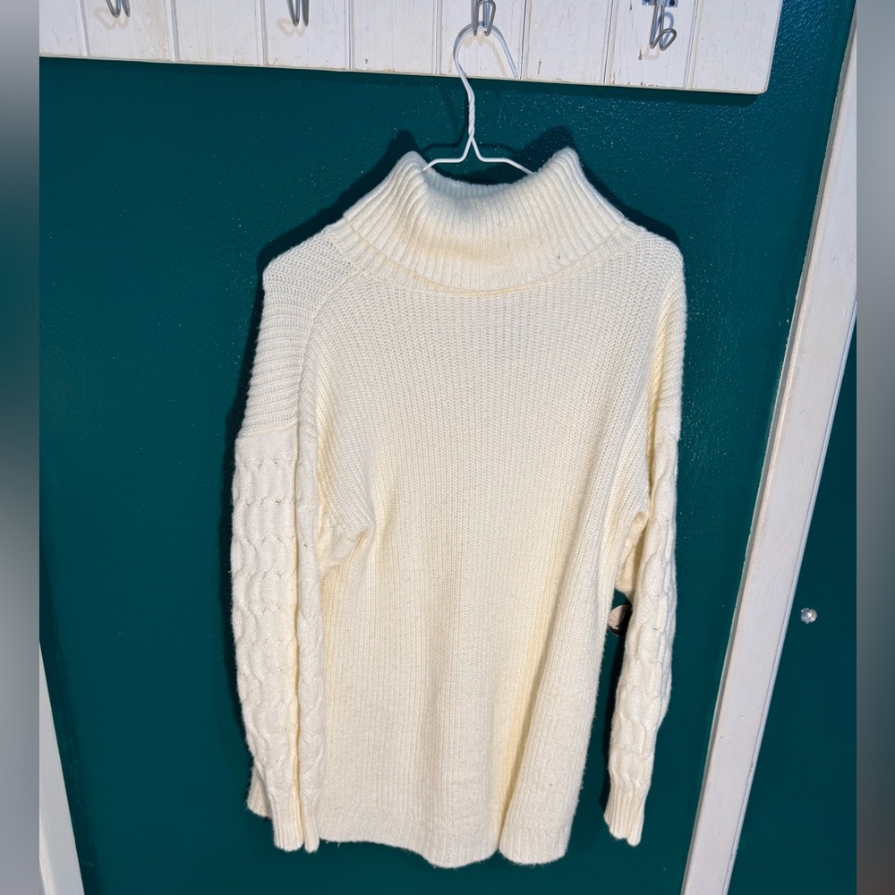 St. John's Bay Cream Cowl Neck Sweater